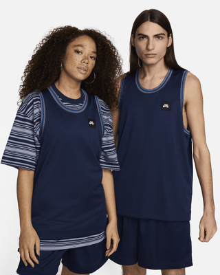 Nike SB Basketball Skate Jersey Midnight Navy Court Blue L